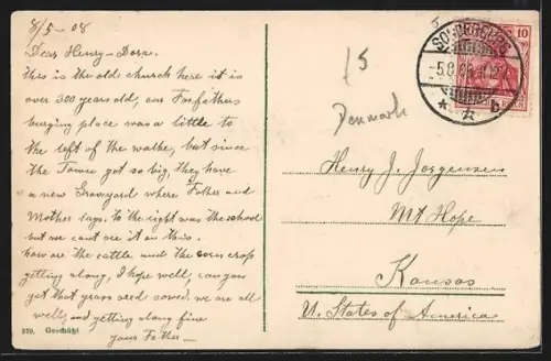 AK Sonderburg, Marienkirche mit Anwohnern