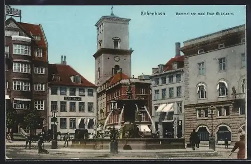 AK Köbenhavn, Gammeltorv med Frue Kirketaarn