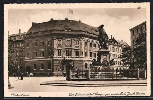 AK København, Det Ostasiatische Kompagni met Niels Juels Statue