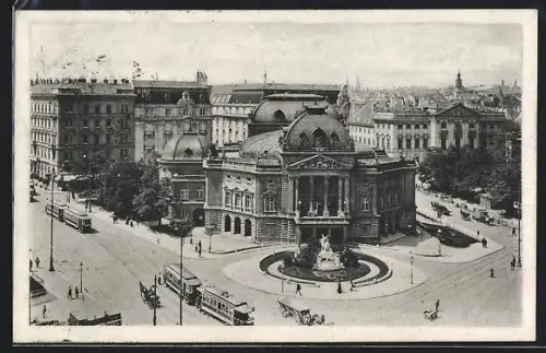 AK Wien, Teilansicht mit Deutsches Volkstheater