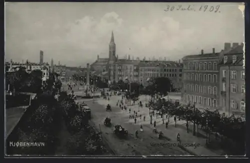 AK Kjobenhavn, Vesterbro Passage, Strassenbahn