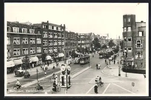 AK Rotterdam, Vierambachtsstraat, Strassenbahn