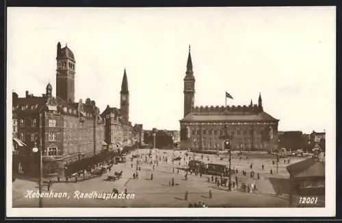 AK Kobenhavn, Raadhuspladsen, Strassenbahn
