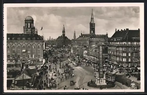 AK Kobenhavn, Vesterbrogade, Strassenbahn