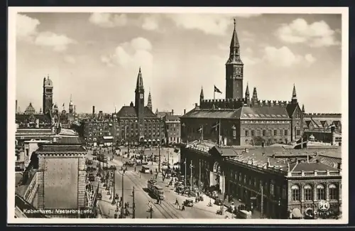 AK Kobenhavn, Vesterbrogade, Strassenbahn