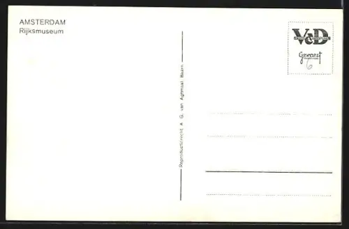 AK Amsterdam, Strassenbahnen am Rijksmuseum