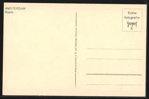 AK Amsterdam, Rokin, Strassenbahn