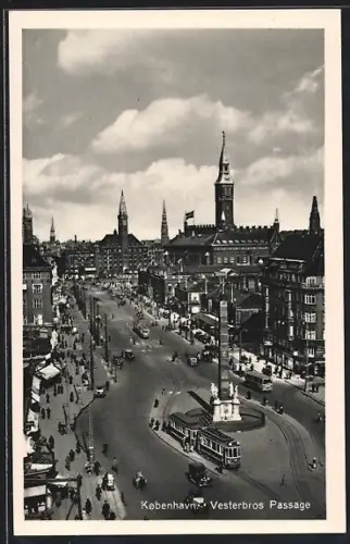 AK Kobenhavn, Vesterbros Passage, Strassenbahn