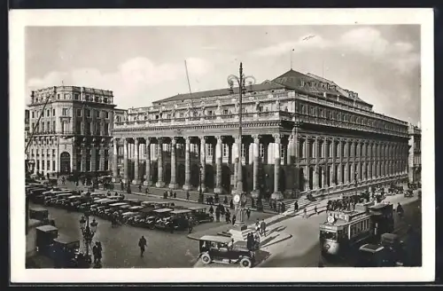 AK Bordeaux, Le Grand Théâtre, Strassenbahn