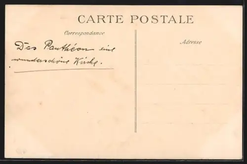 AK Paris, Rue Soufflot et le Panthéon, Strassenbahn