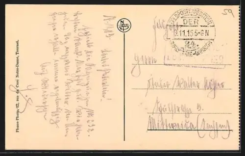 AK Tourcoing, Marktplatz mit Strassenbahn