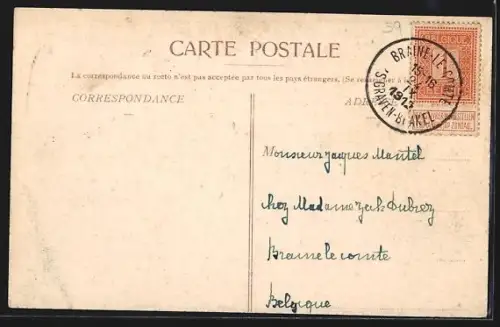 AK Lille, La Grand` Place, La Déesse, Strassenbahn