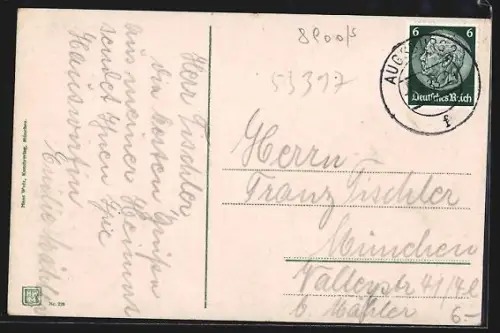 AK Augsburg, Kaiserstrasse mit Strassenbahn