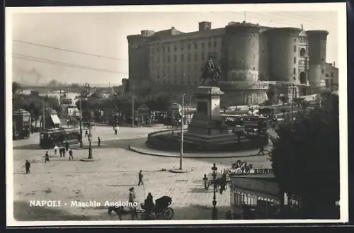 AK Napoli, Maschio Angioino, Strassenbahn