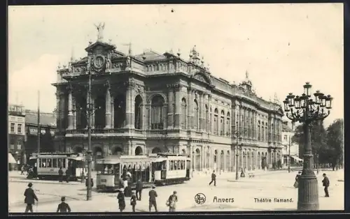 AK Anvers, Théâtre flamand, Strassenbahn