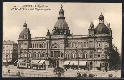 AK Anvers, L`Hippodrome, Strassenbahn