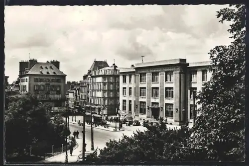 AK Brest, Place Anatole, Strassenbahn