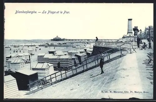 AK Blankenberghe, La Plage et le Pier
