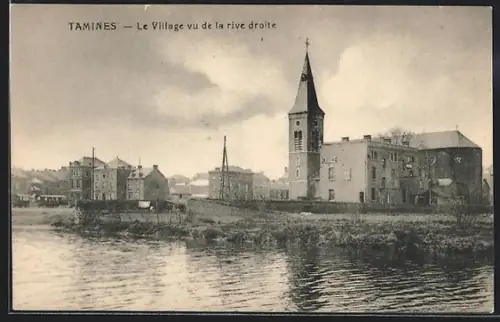 AK Tamines, Le Village vu de la rive droite