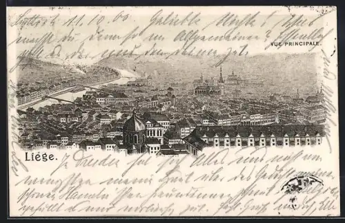 Lithographie Liége, Panorama