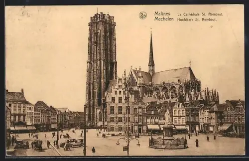 AK Malines, La Cathédrale St. Rombaut