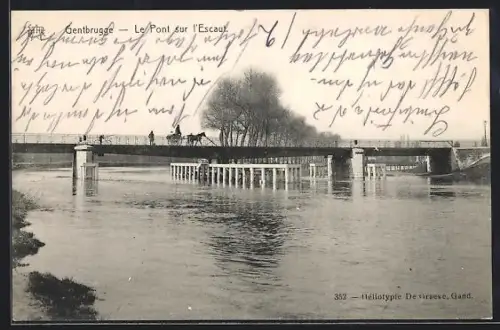 AK Gentbrugge, Le Pont sur l`Escaut