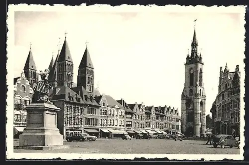 AK Tournai, Grand` Place, Cathédrale et Beffroi