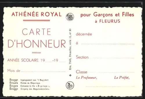 AK Bruges, Entrée du Béguinage