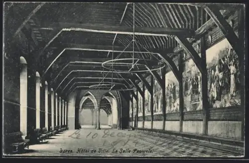 AK Ypres, Hôtel de ville, la salle Pauwels