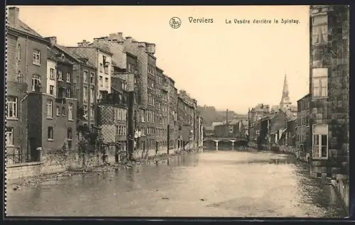 AK Verviers, La Vesdre derrière le Spintay
