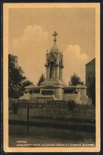 AK Virton, Monument votif au Sacré-Coeur a l`Avenue Bouvier