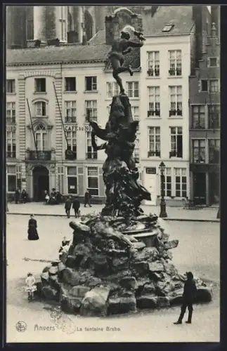 AK Anvers, La fontaine Brabo