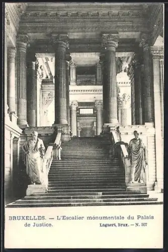 AK Bruxelles, L`Escalier monumentale du Palais de Justice