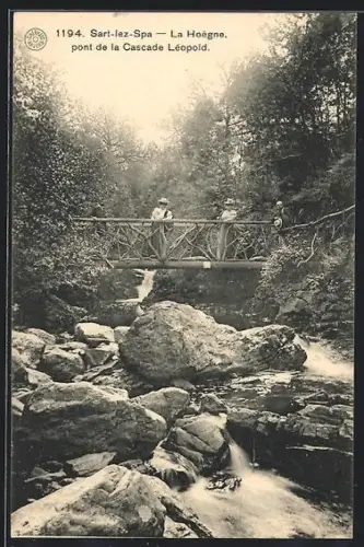 AK Sart-lez-Spa, La Hoegne pont de la Cascade Léopold