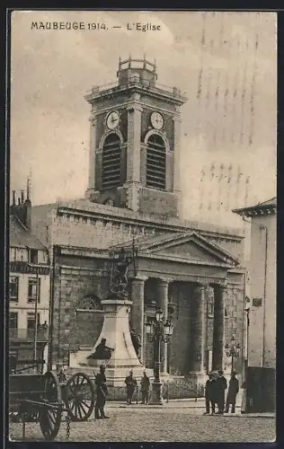 AK Maubeuge, L'Eglise 1914