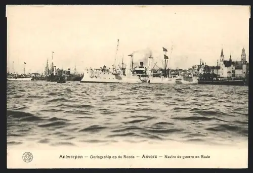 AK Anvers, Navire de guerre on Rado