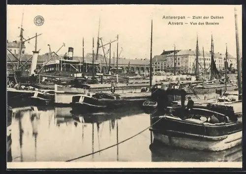 AK Anvers, Vue des Bassins