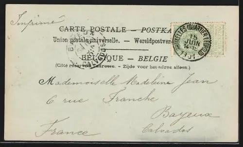 Mondschein-AK Laeken, Monument de Léopold I