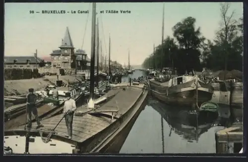 AK Bruxelles, Le Canal et l`Allée Verte