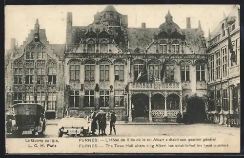 AK Furnes, L`Hotel de Ville où le roi Albert a établit son quartier général