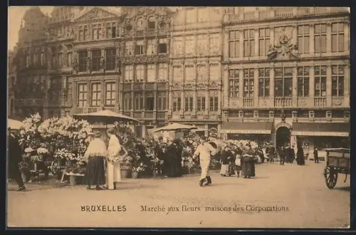 AK Bruxelles, Marché aux fleurs, Maisons des Corporations