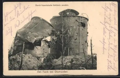AK Dixmuiden, Zerstörter Oel-Tank