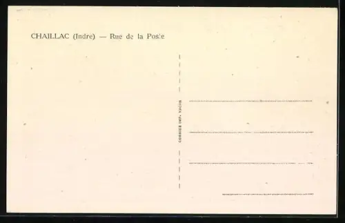 AK Chaillac /Indre, Rue de la Poste