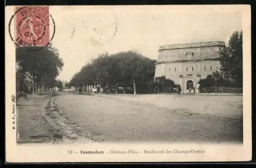 AK Issoudun, Château d`Eau, Boulevard des Champs-Élysées