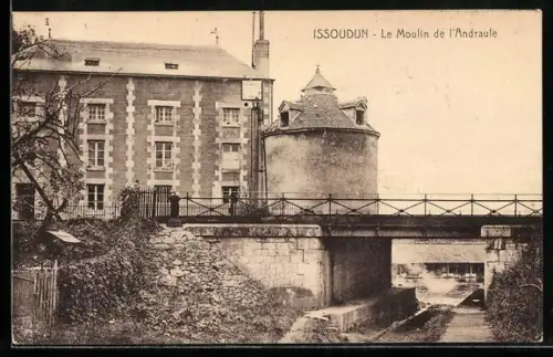 AK Issoudun, Le Moulin de l`Andraule et le pont en pierre