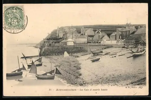 AK Arromanches, La Cale à marée haute