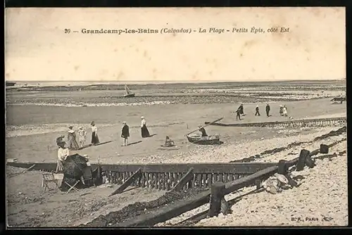 AK Grandcamp-les-Bains /Calvados, La Plage, Petits Épis, côté Est