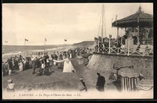 AK Cabourg, La Plage à l`Heure du Bain