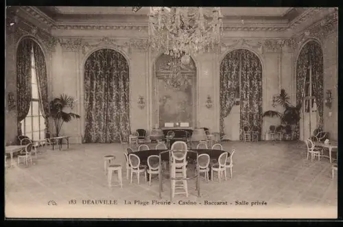 AK Deauville, La Plage Fleurie, Casino, Baccarat, Salle privée