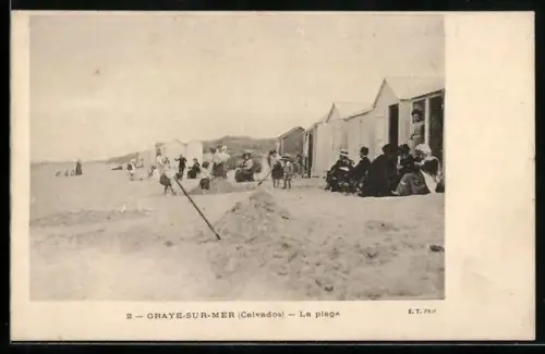 AK Graye-sur-Mer /Calvados, La plage